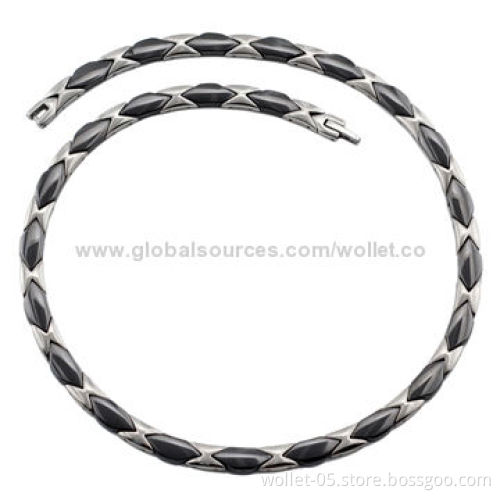 Fashionable Unique Design Ivory Ceramic Necklace, Made of Stainless Steel and Ceramic